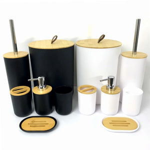 Acessórios Banheiro BlackWhite Bambu (Kit)