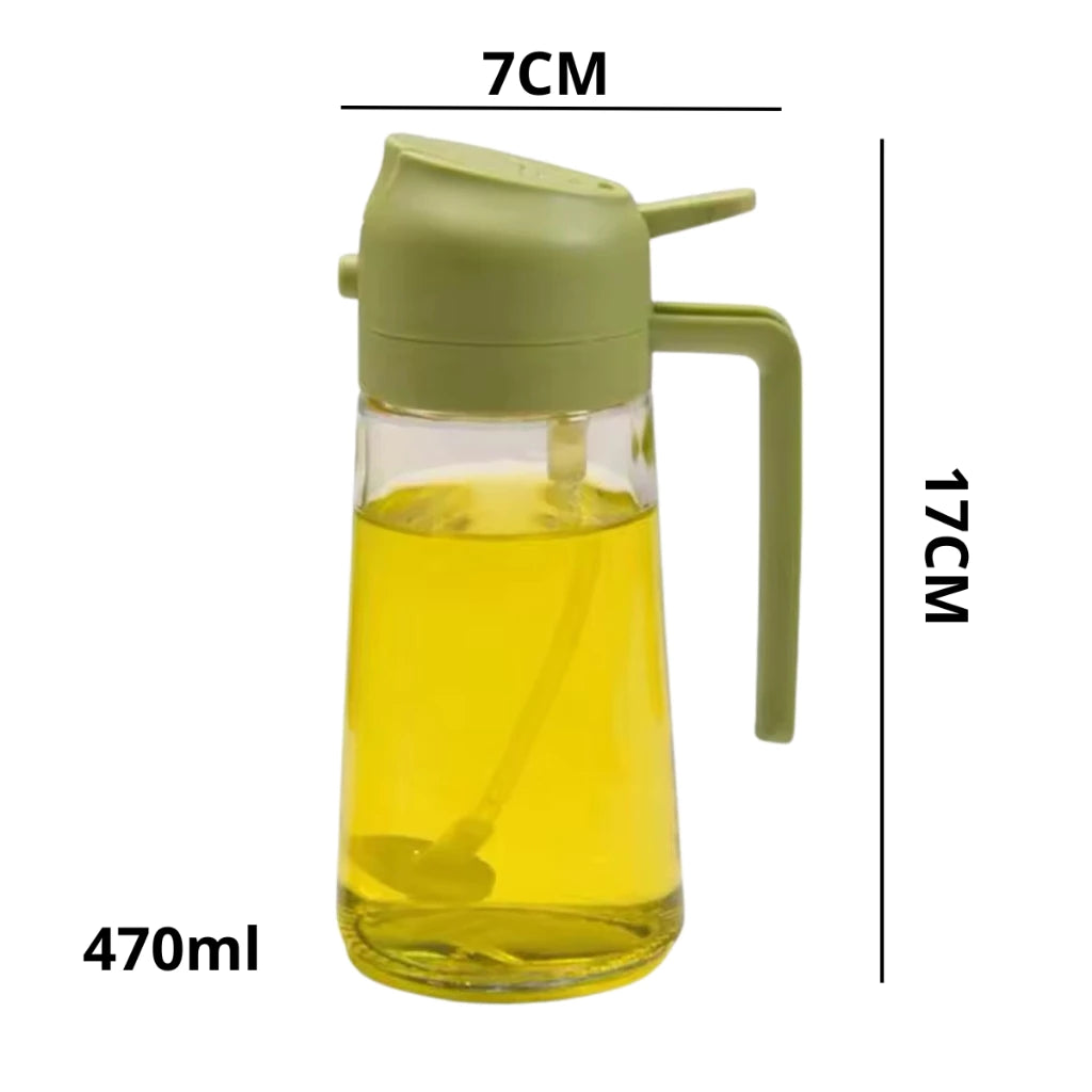 BORRIFADOR SPRAY 2 EM 1 PARA AZEITE, ÓLEO E VINAGRE 470ML | DOSADOR + SPRAY