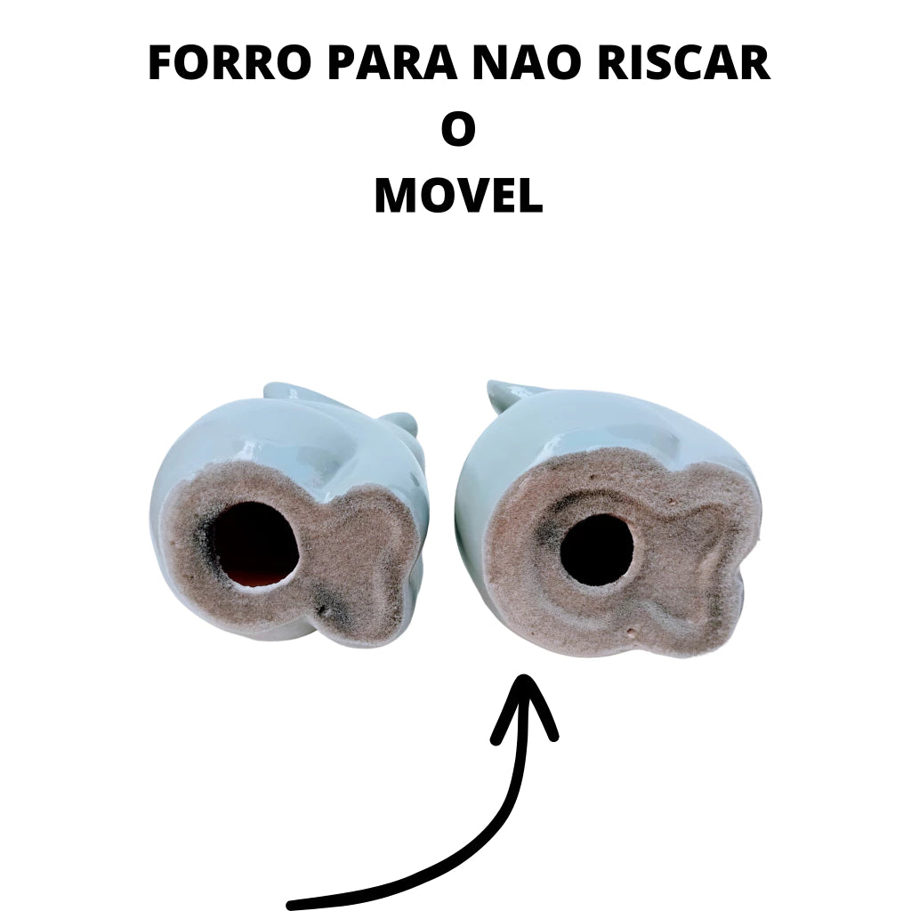 Dupla Elefantes Decorativos de Cerâmica