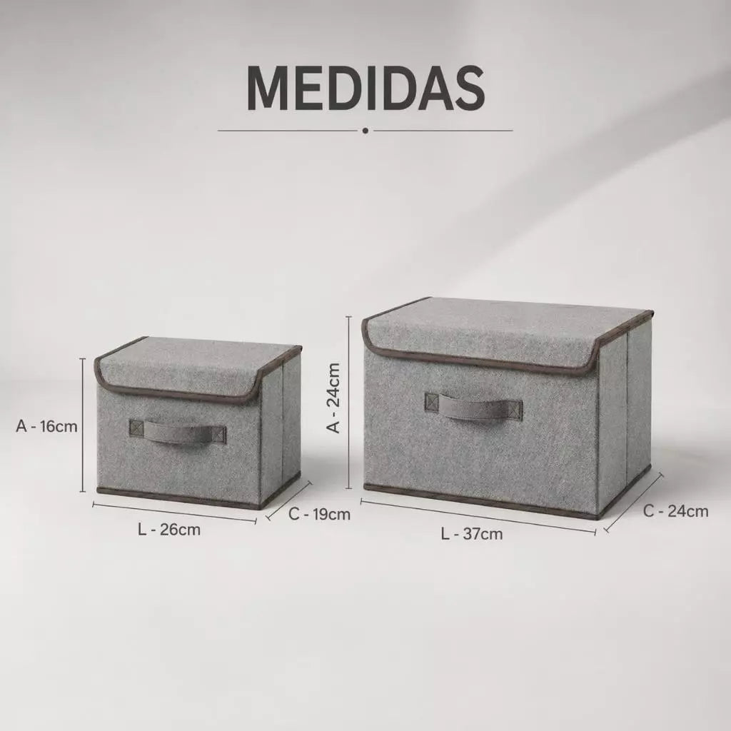Caixa Organizadora Dobrável com Tampa