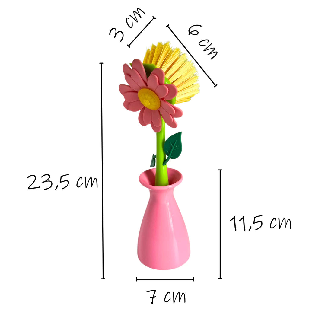 Escovas para Pia em Formato de Flor Margarida