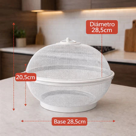 Fruteira Telada 26cm com Tampa – Proteção contra Insetos