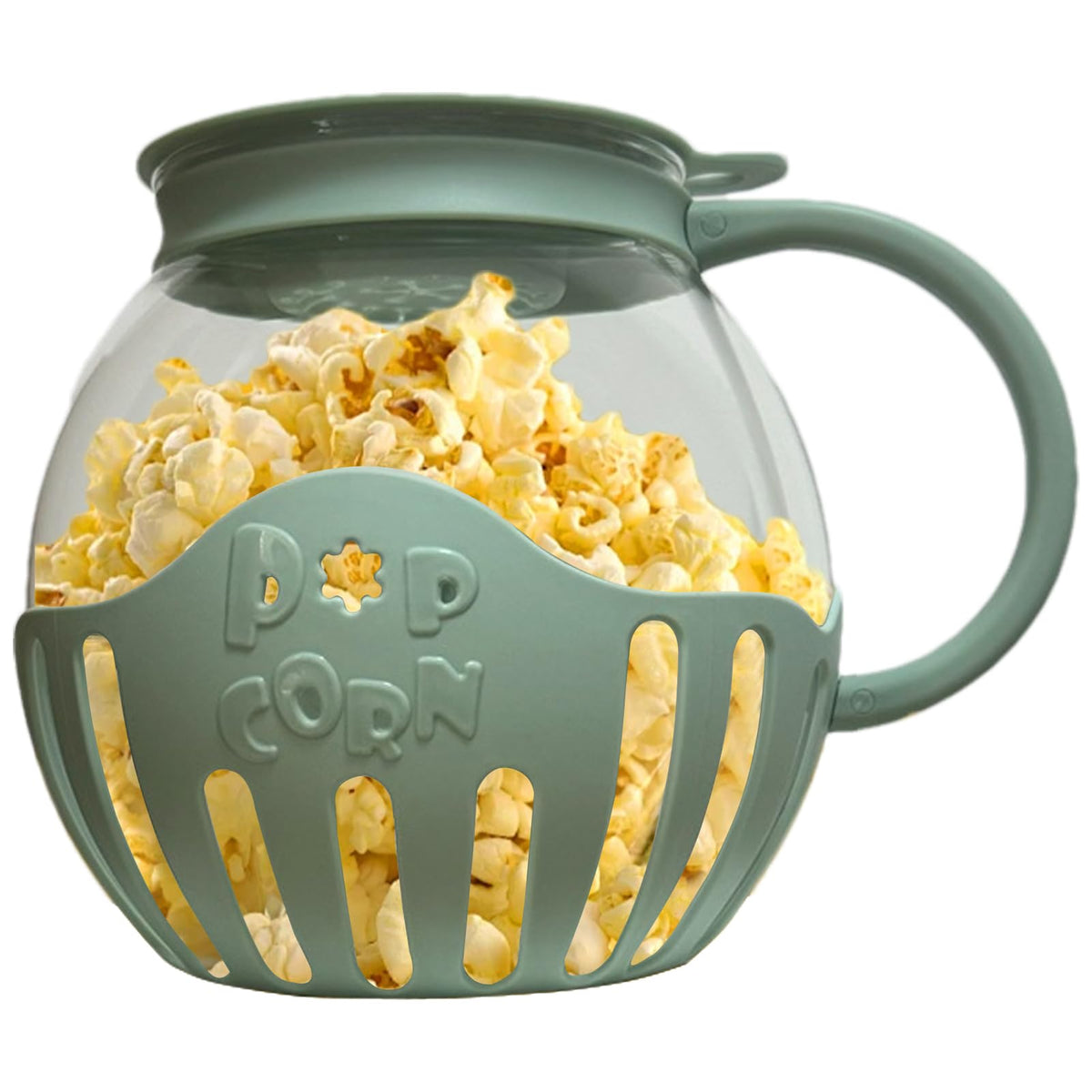 Pipoqueira de Vidro Borossilicato para Micro-ondas 2,25L – Pipoca Fácil e Saudável