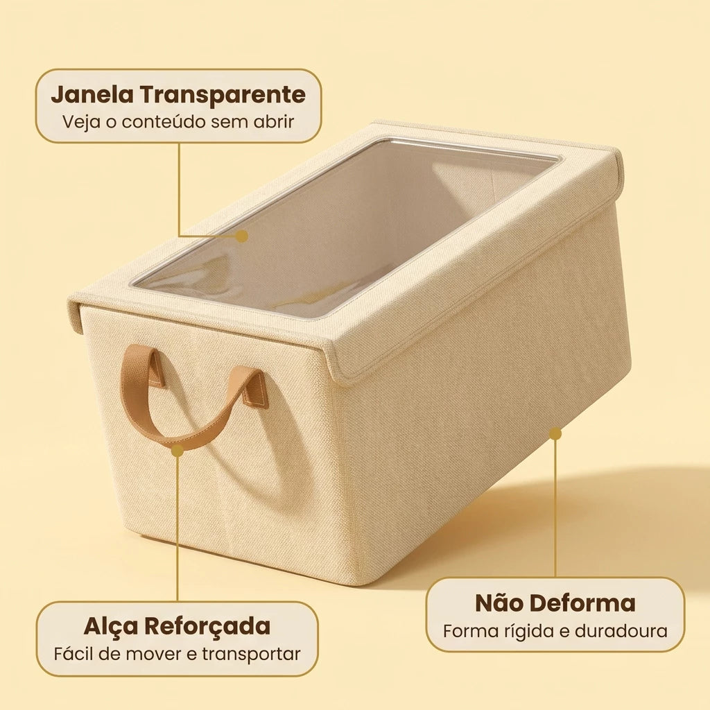 Caixa Organizadora Multiuso com Tampa Transparente