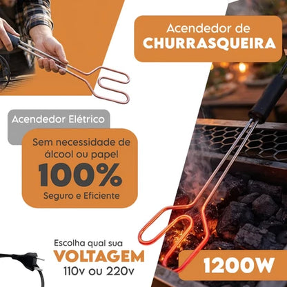 Acendedor Elétrico Churrasqueira 1200W