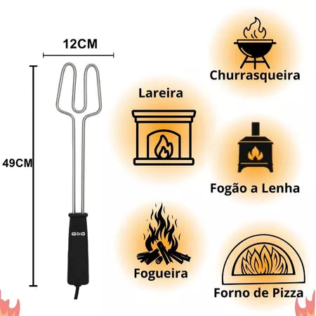 Acendedor Elétrico Churrasqueira 1200W