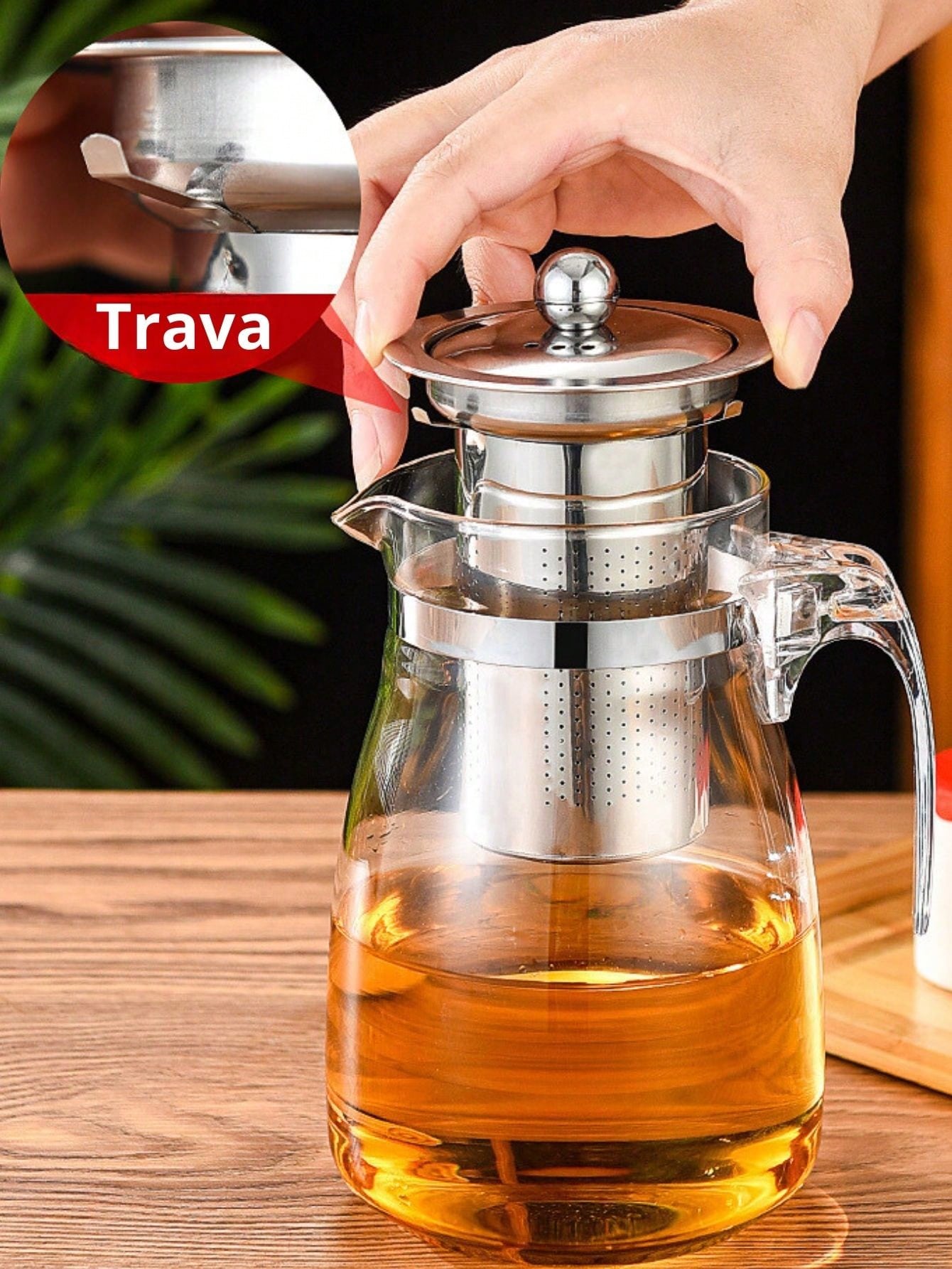 Bule Infusor De Vidro