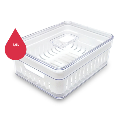 Kit Organizador De Geladeira Multiuso Acrílico Com Tampa