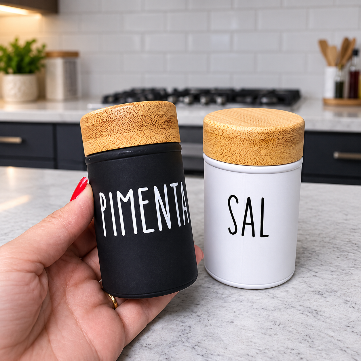 Kit Galheteiro de Cerâmica com 5 Peças