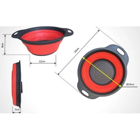 Escorredor de Silicone para Alimentos Dobrável