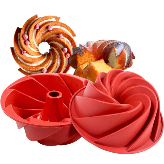 Forma Vazada de Silicone para Bolo Formato Espiral