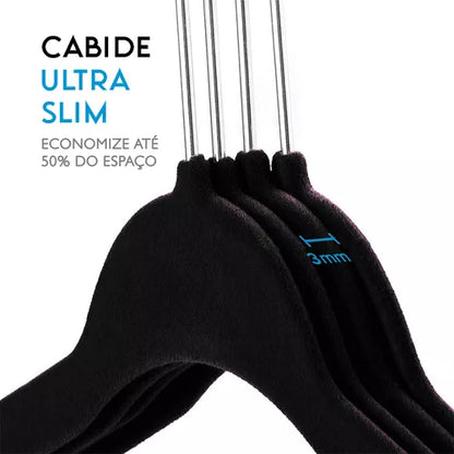 Cabide De Veludo Ultrafino (Kit)