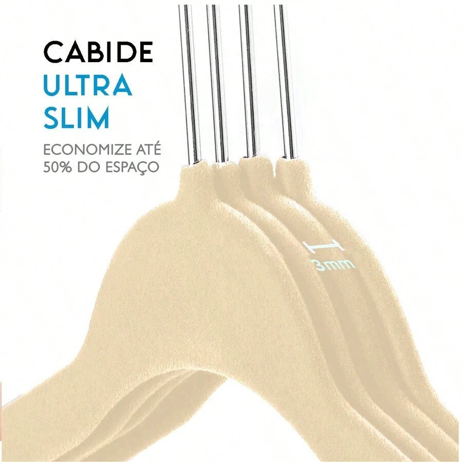 Cabide De Veludo Ultrafino (Kit)