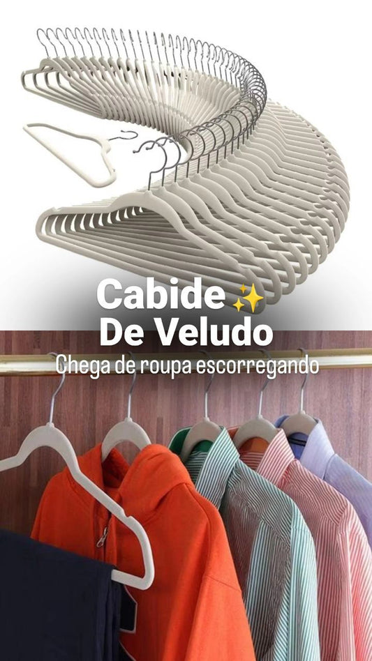 Cabide De Veludo Ultrafino (Kit)