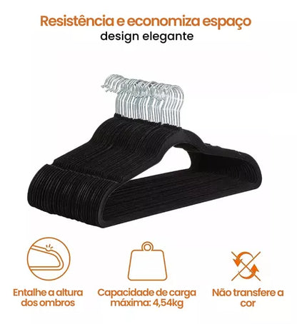 Cabide De Veludo Ultrafino (Kit)
