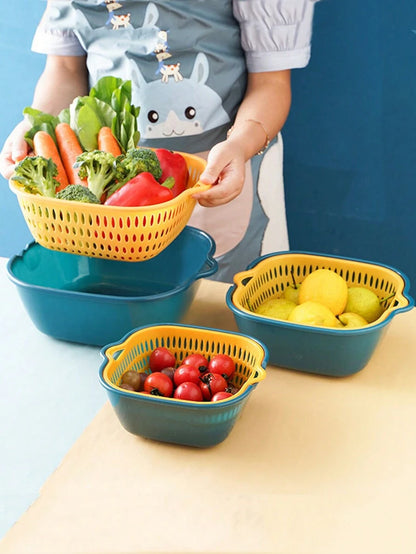 Kit Escorredor Multifuncional  Frutas e Verduras