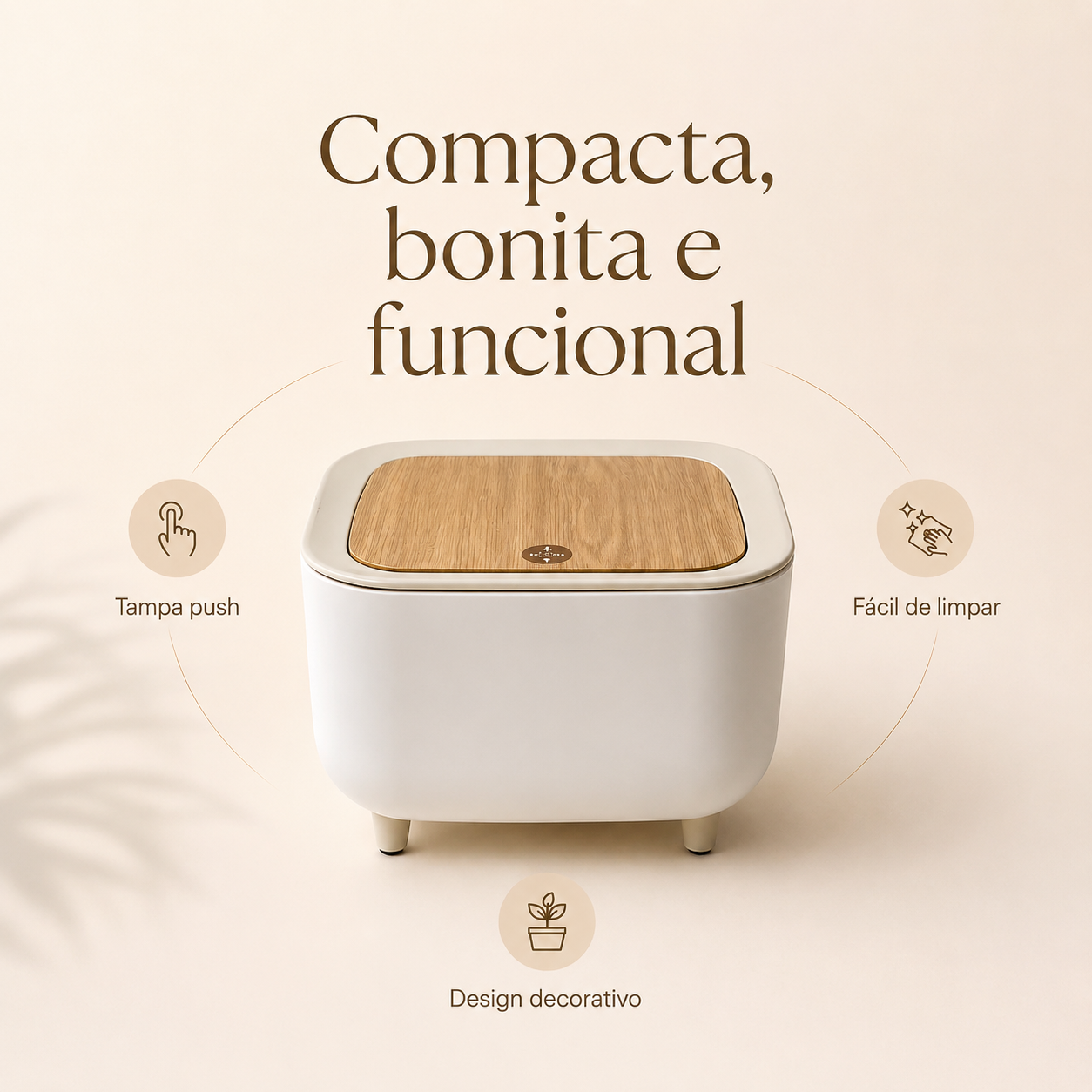 Mini Lixeira Multiuso de Mesa com Tampa – Compacta, Elegante e Funcional para Escritório, Cozinha e Lavabo
