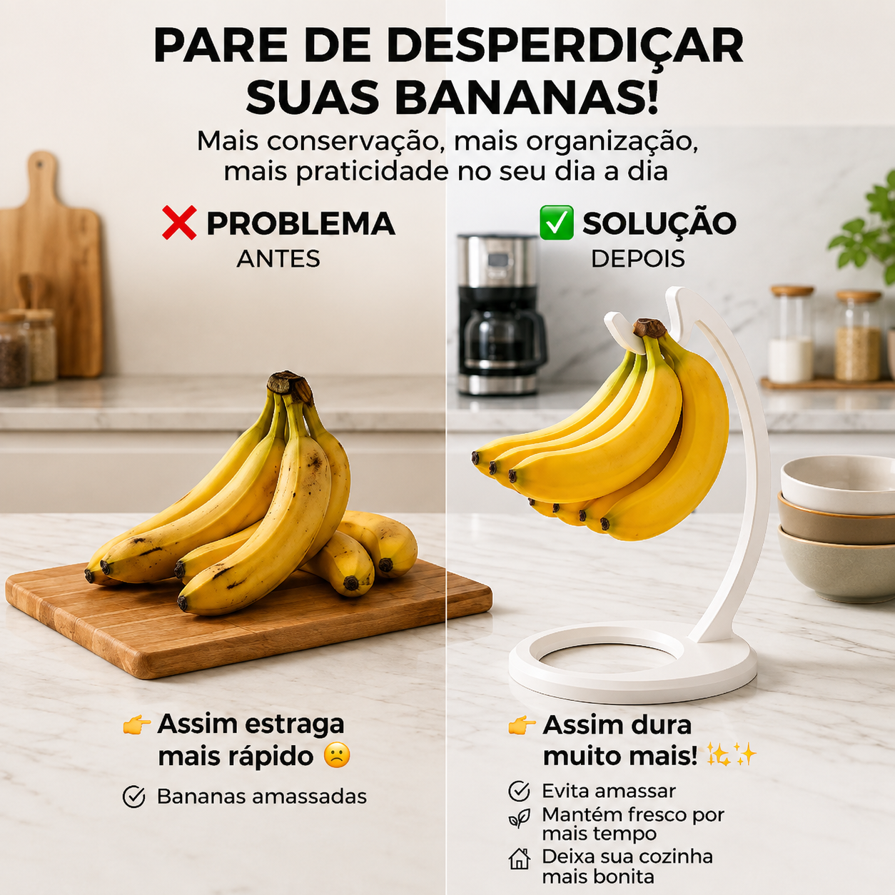 Suporte para Bananas Conserva Frutas