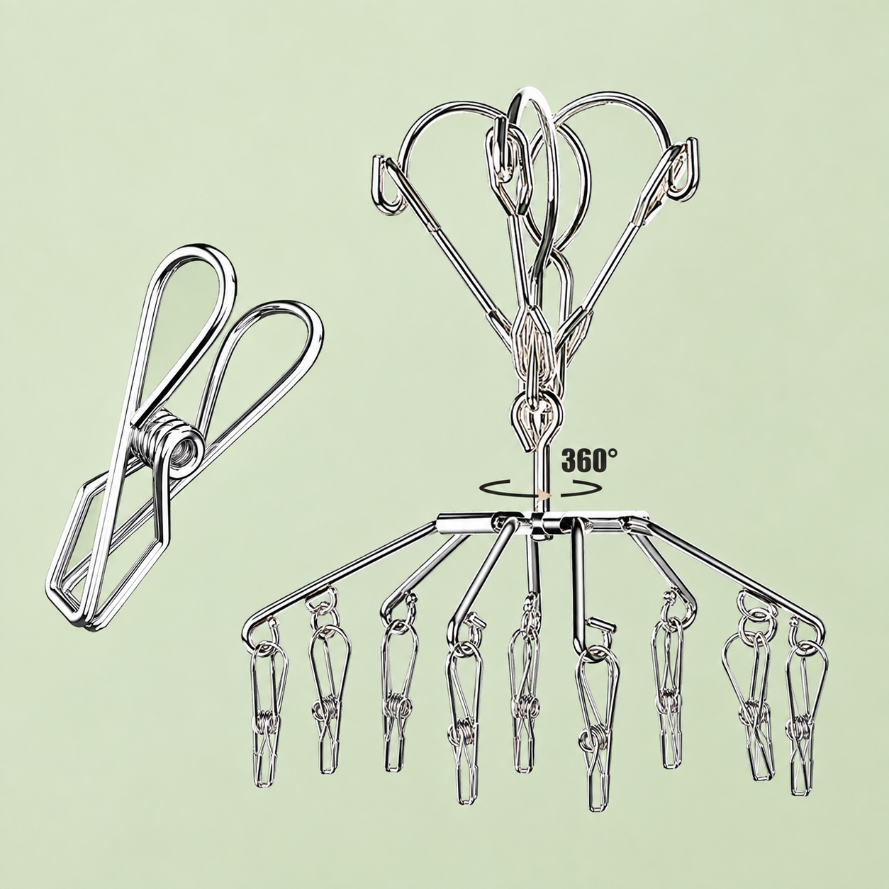 Cabide Varal Portátil em Aço Inox Premium – Organize e Seque Suas Roupas com Muito Mais Praticidade