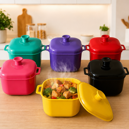 Kit 5 Panelas Caçarolas  para Freezer e Micro-ondas