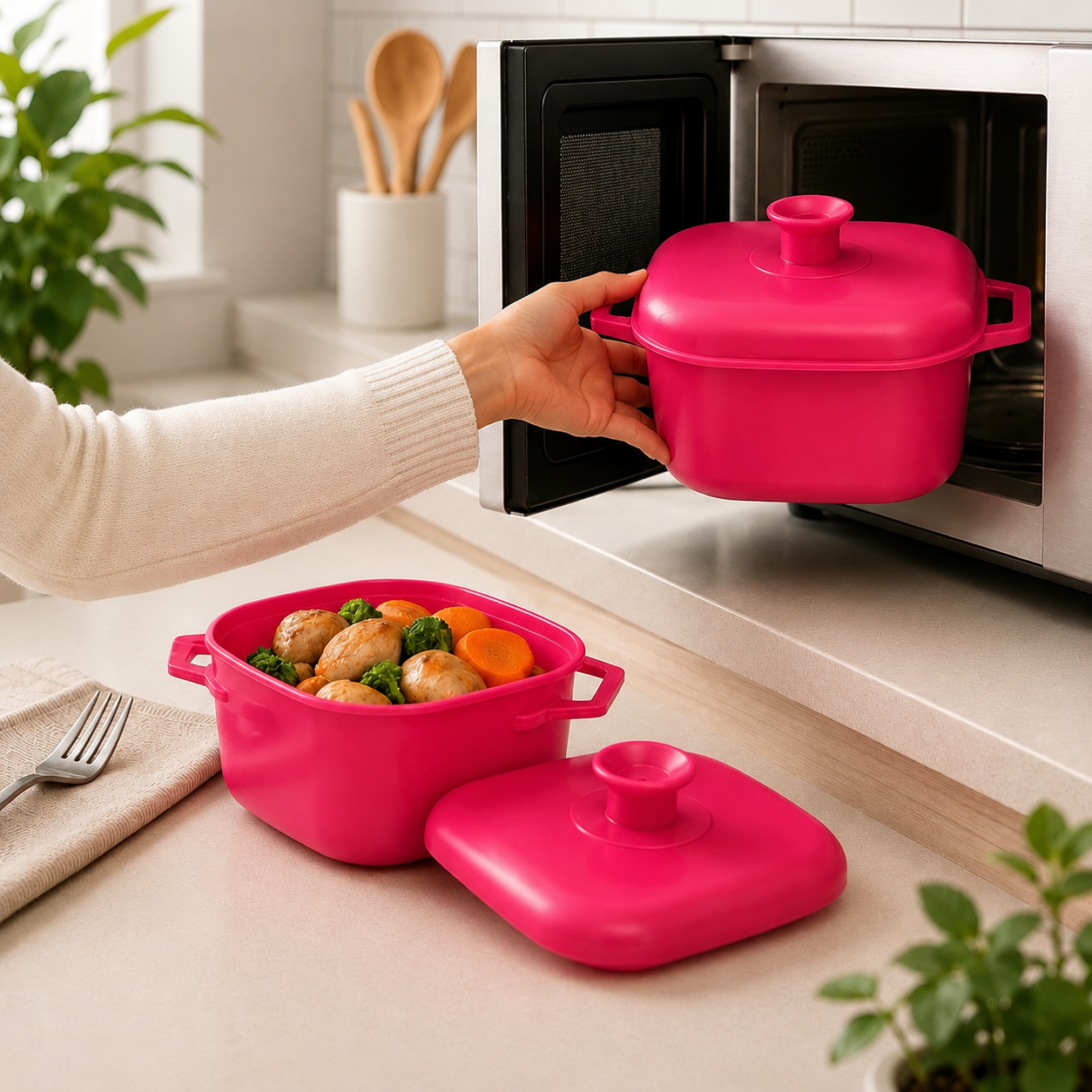Kit 5 Panelas Caçarolas  para Freezer e Micro-ondas