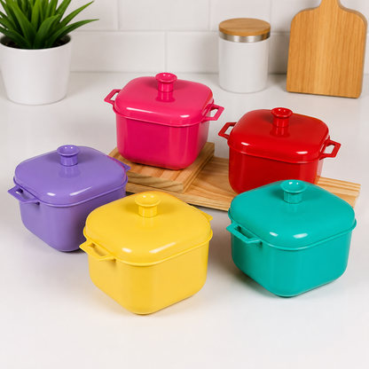 Kit 5 Panelas Caçarolas  para Freezer e Micro-ondas
