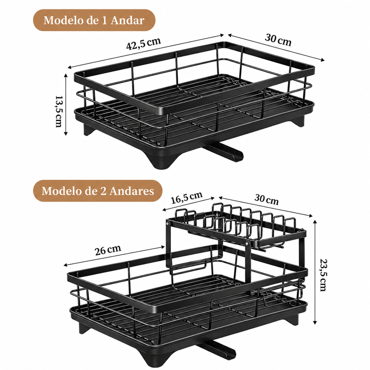 Escorredor De Louça Rack 2 Andares Housee