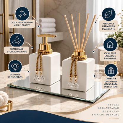 Kit Lavabo 2 Frascos Decorativos Housee