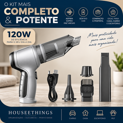Mini Aspirador De Pó 3 Em 1 Sem Fio USB