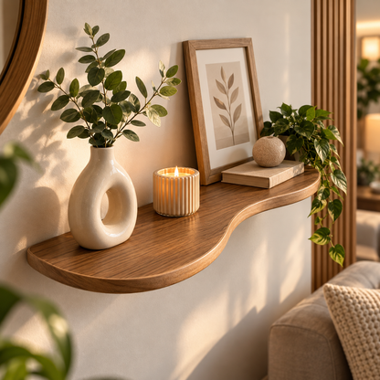 Prateleira Orgânica MDF Flutuante Decorativa Housee