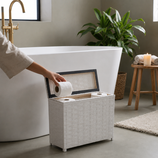 Cesto Organizador para Papel Higiênico – Elegância e Organização para seu Banheiro