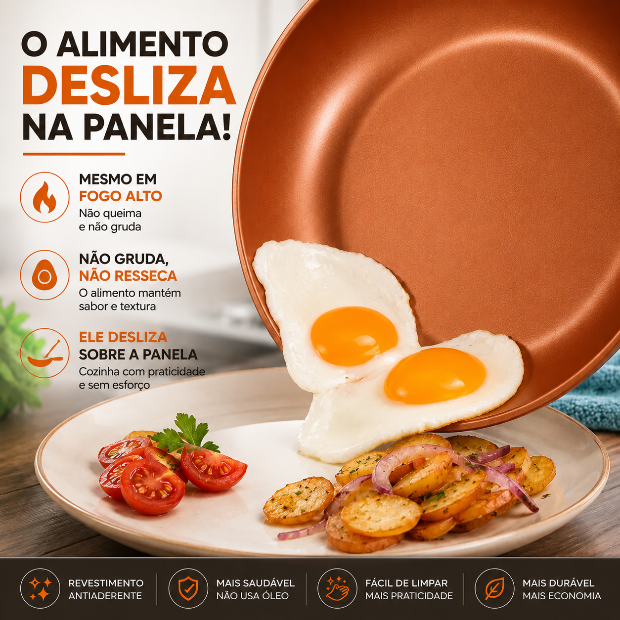 Frigideira Cerâmica Antiaderente Housee