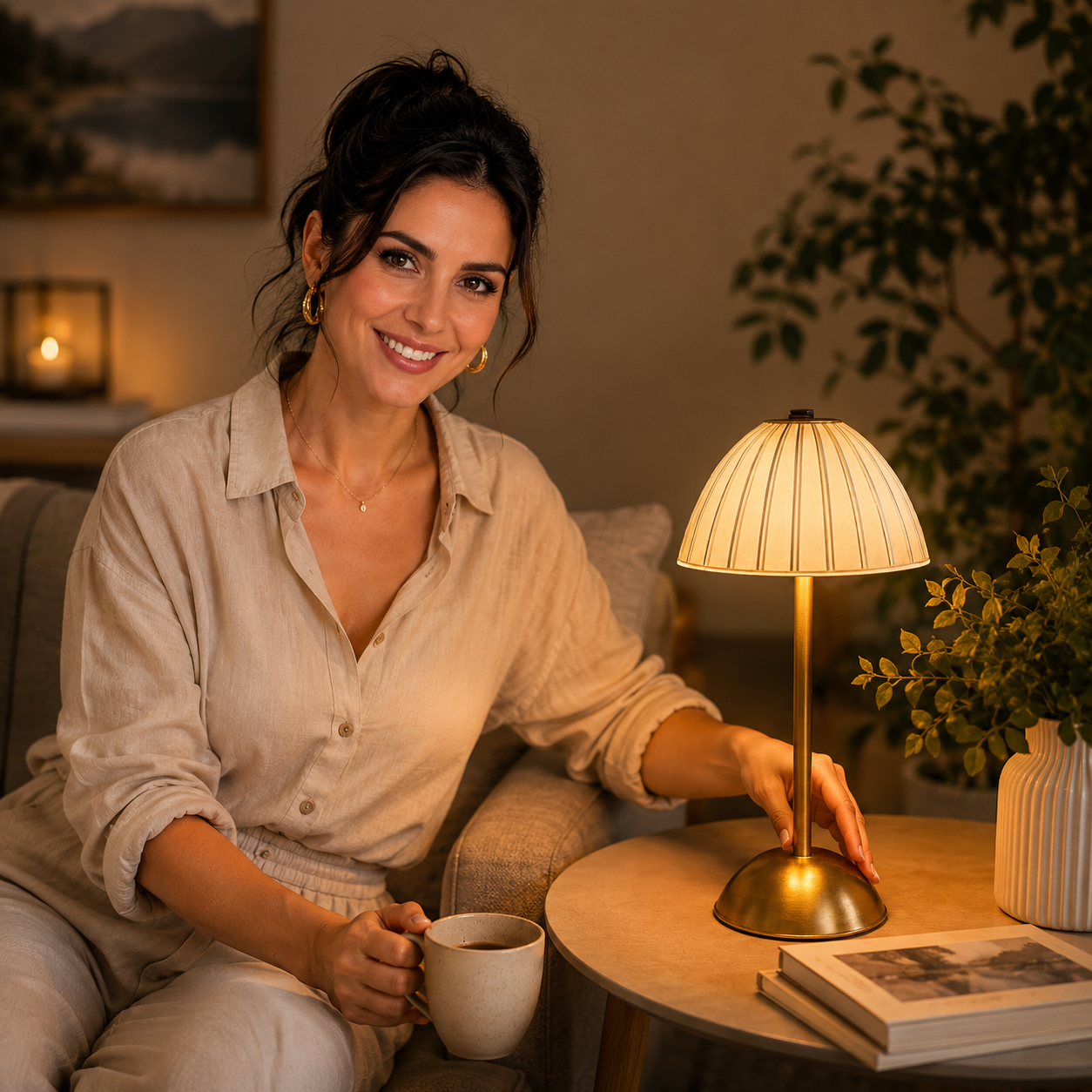 Abajur de Mesa LED Decorativo – Luminária Moderna para Quarto e Sala