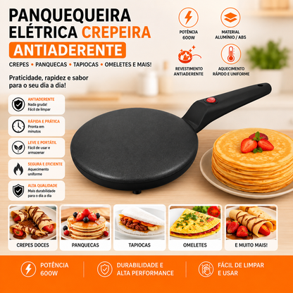 Panquequeira e Omeleteira Elétrica Antiaderente