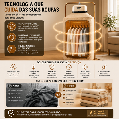 Secadora de Roupas Elétrica Portátil