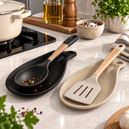 Descanso para Talheres em Silicone  – Suporte para Colher, Garfo e Utensílios