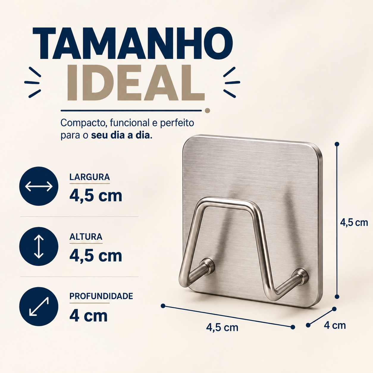 Kit 2 Suportes para Esponja em Aço Inox – Ganchos para Pia e Cozinha
