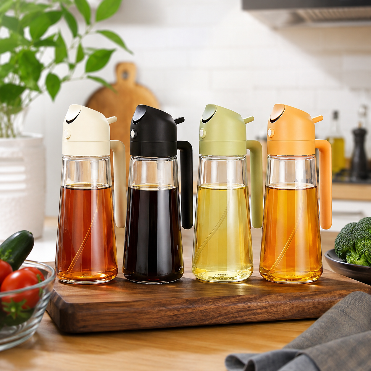 Borrifador Manual para Azeite, Óleo e Vinagre – Pulverizador Spray para Cozinha