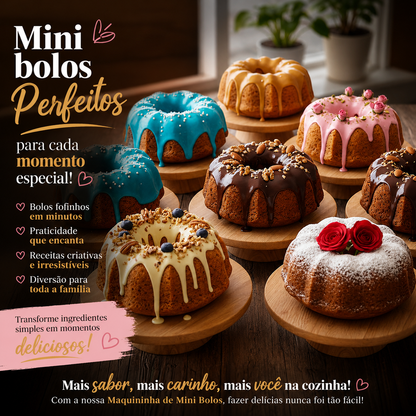 Mini Máquina Elétrica para Fazer Bolinhos – Compacta, Rápida e Prática