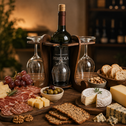 Adega de Mesa Vinhos 4 Taças – Suporte Decorativo para Vinho