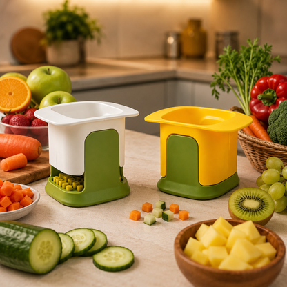Cortador e Fatiador Manual de Legumes e Frutas – Multiuso para Cozinha