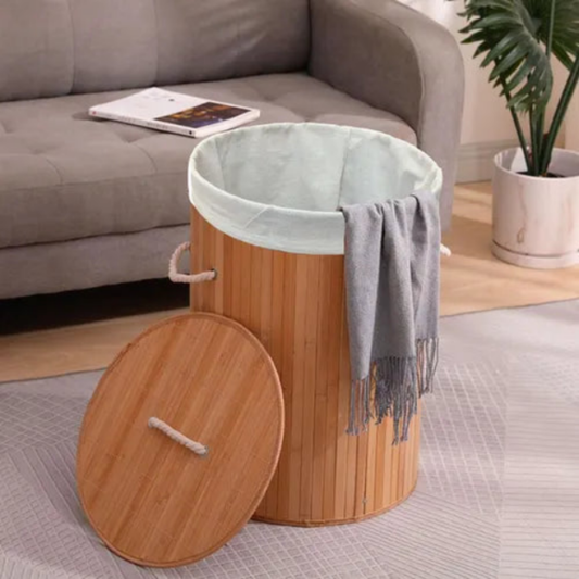 Cesto Organizador para Roupas com Tampa – Elegância e Organização para seu Lar