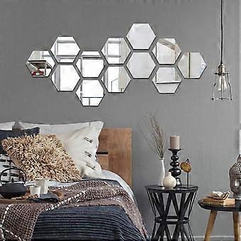 Espelhos Adesivo Hexagonal Decorativos (Kit)