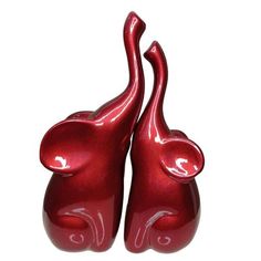 Dupla Elefantes Decorativos de Cerâmica