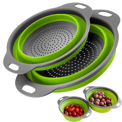 Escorredor de Silicone para Alimentos Dobrável