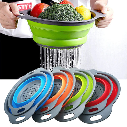 Escorredor de Silicone para Alimentos Dobrável