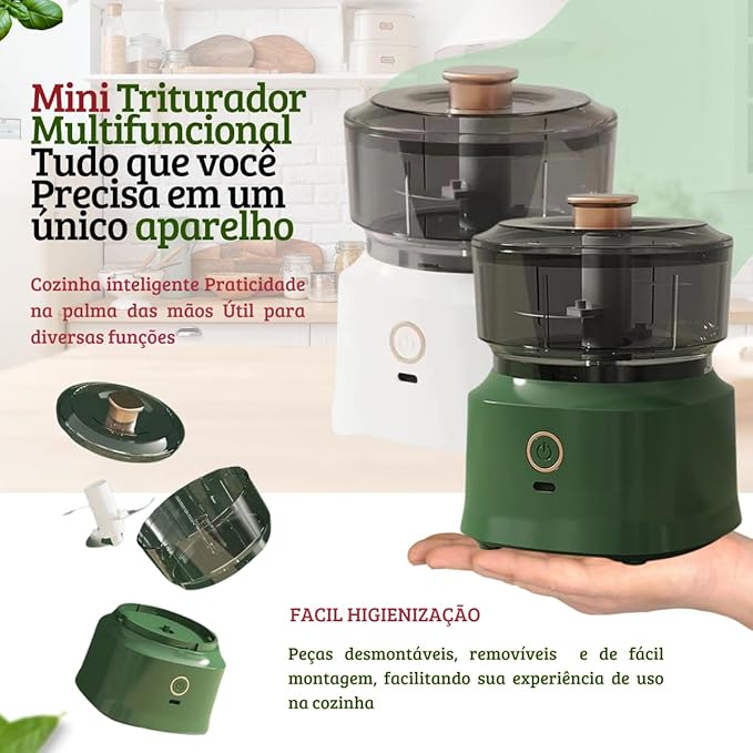 Mini Moedor e Triturador Elétrico