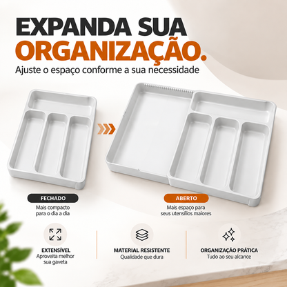 Organizador Para Talheres Extensível White Housee