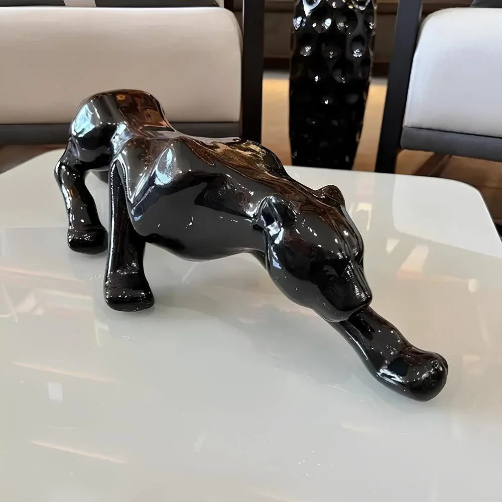 Escultura Pantera Cerâmica