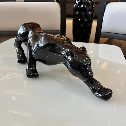 Escultura Pantera Cerâmica